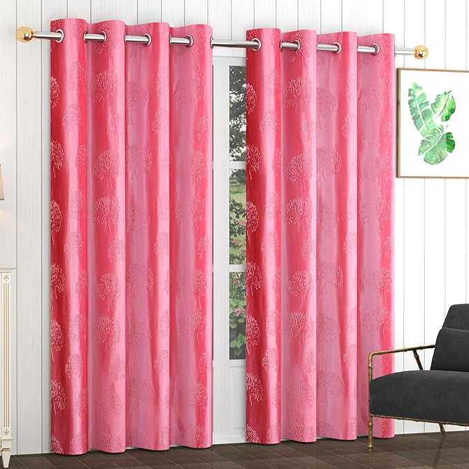 Fresh From Loom Botanical Opaque Window Curtains 6 Feet Long