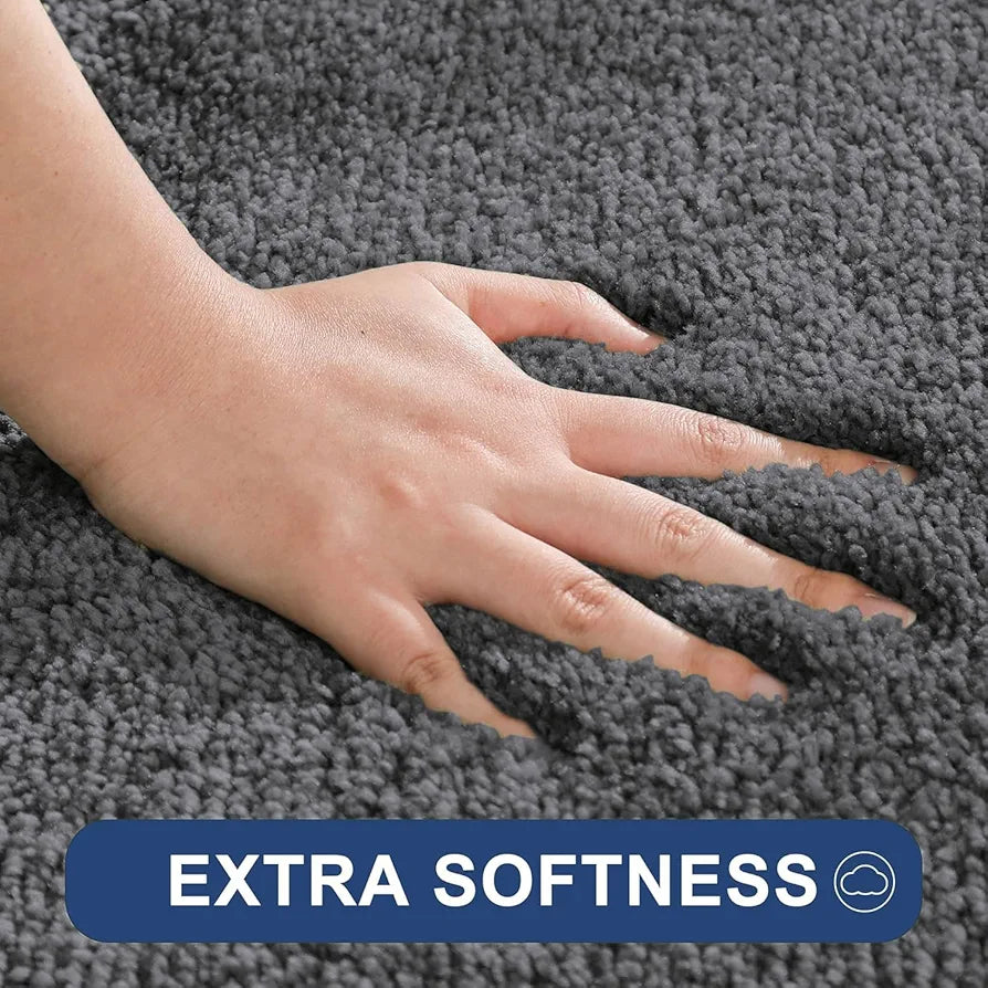 Luxe Home International Runner Super Soft Anti Skid Newman Rug For Bedroom Rectangular Colour Grey