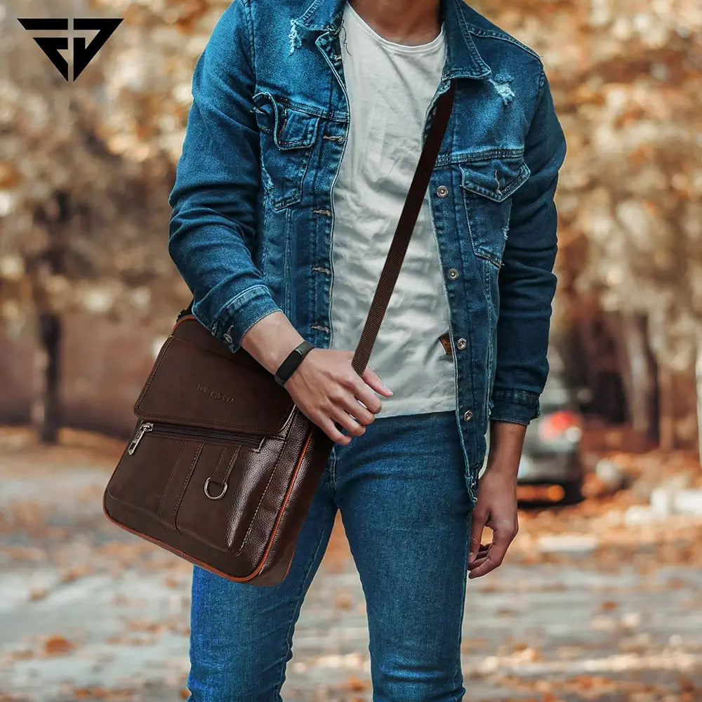 FUR JADEN Sling Cross Body Travel Office Business Messenger one Side Shoulder Bag Unisex