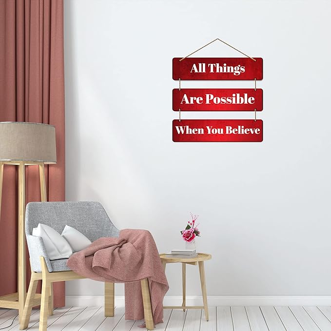 Artvibes Motivational Quotes Wooden Wall Hanger for Home Decor | Decorative Artworks Hangings Items for Home Decoration