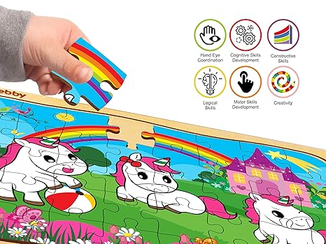 Webby Unicorn Wooden Jigsaw Puzzle 40pcs