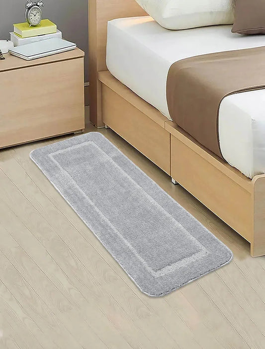 Saral Home Good Morning Mat Soft Anti-Skid Colour LT.Grey