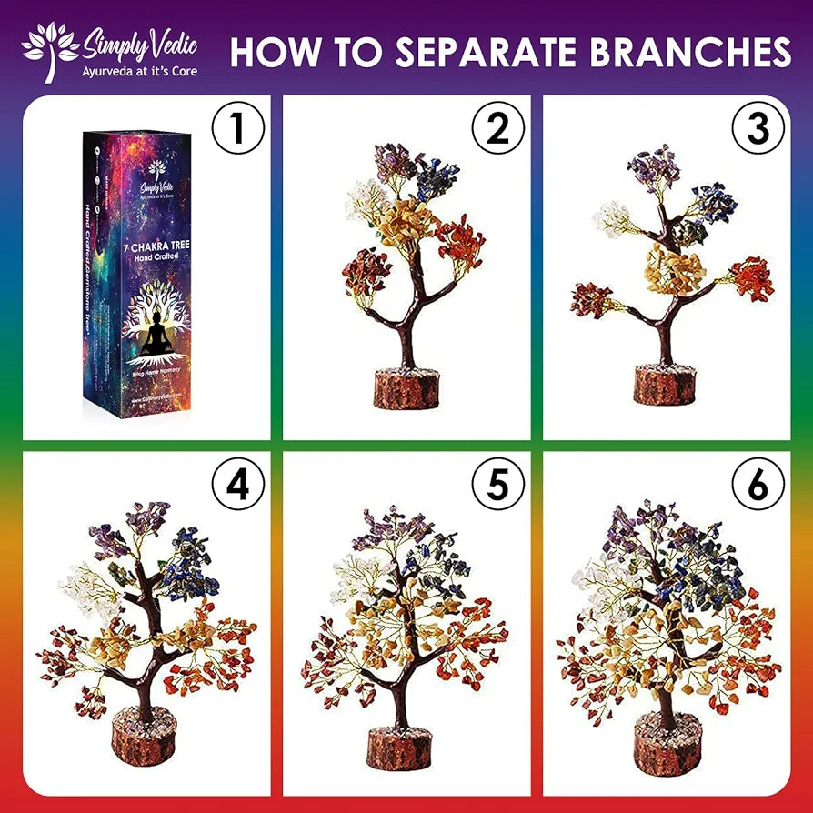 Simply Vedic 7 Chakra Crystal Tree 500 Beads