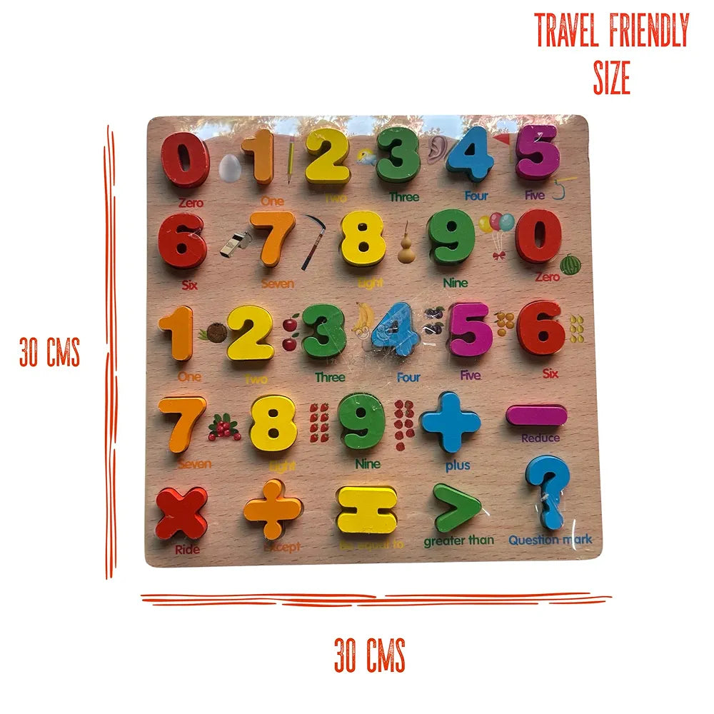 Trinkets & More 123 Numbers Puzzles Game Learning Board Maths Toy for Toddlers Preschoolers Early Educational 2+ Years