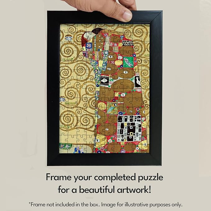 91knots Fulfillment - L'arbre De Vie 140 Pieces Wooden Jigsaw Puzzle for Adults and Kids 5+ Years | Gustav Klimt Artwork