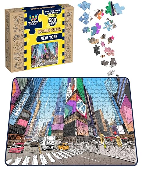 Webby New York Wooden Jigsaw Puzzle 500 Pieces Multicolor
