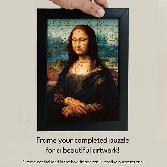 91knots Mona Lisa by Leonardo Da Vinci-wooden Jigsaw Puzzle (140 Pieces) for Adults and Kids | Brain Booster Games & Toys