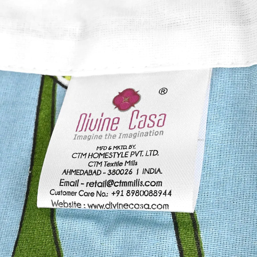 Divine Casa Floret 100% Cotton Single Dohar 120 GSM Soft & Lightweight Throw Blanket Colour Wildflower Charm