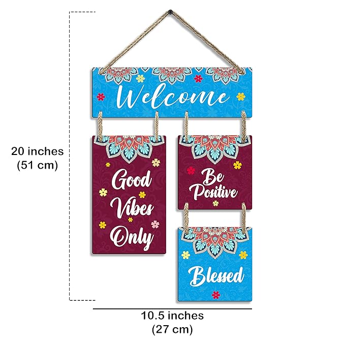 Sehaz Artworks Wooden Wall Hangings for Home Decoration Home Decor Items for Living Room - 4-0024