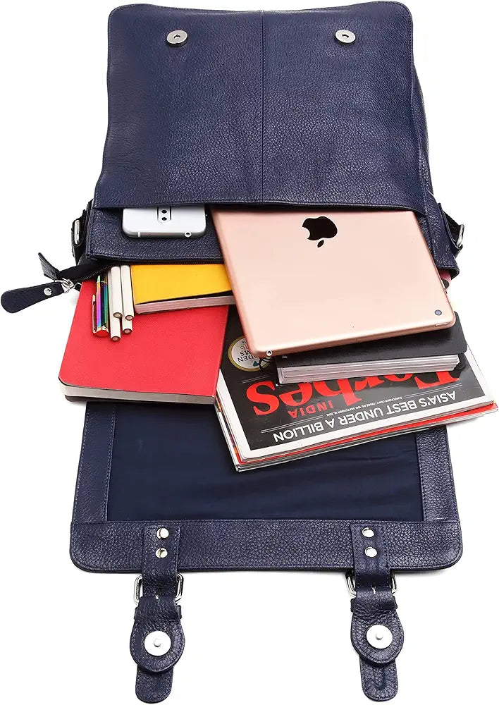 WildHorn® Original Leather 11.5 inch Messenger Bag for Men I Multipurpose Bag I Office Bag I Travel Bag with Adjustable Strap