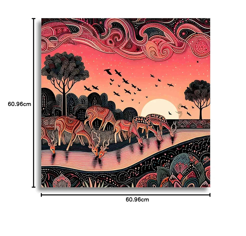 Livin'luxe Paintings Jungle Modern Art Canvas Home Decor Wall Paintings With Frame Painting