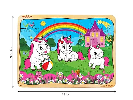 Webby Unicorn Wooden Jigsaw Puzzle 40pcs