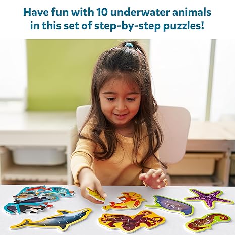 Skillmatics Step By Step Puzzle Underwater Animal Jigsaw & Toddler Puzzles Educational Montessori Toy