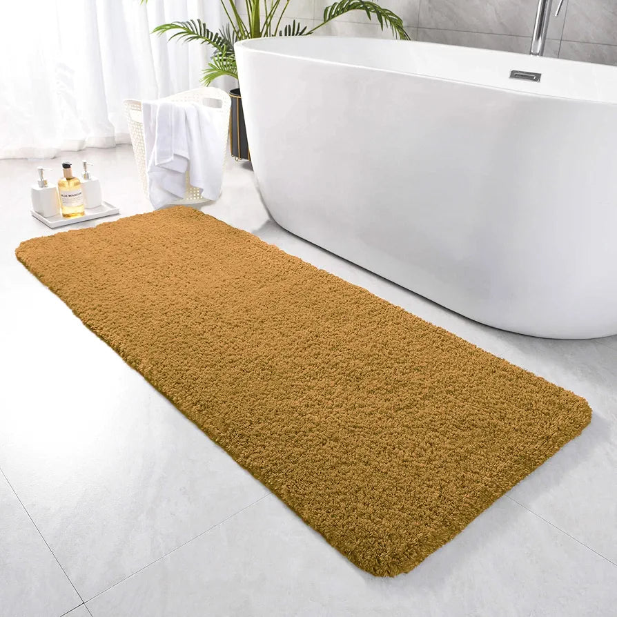 Luxe Home International Runner Super Soft Anti Skid Newman Rug For Bedroom Rectangular Colour Gold