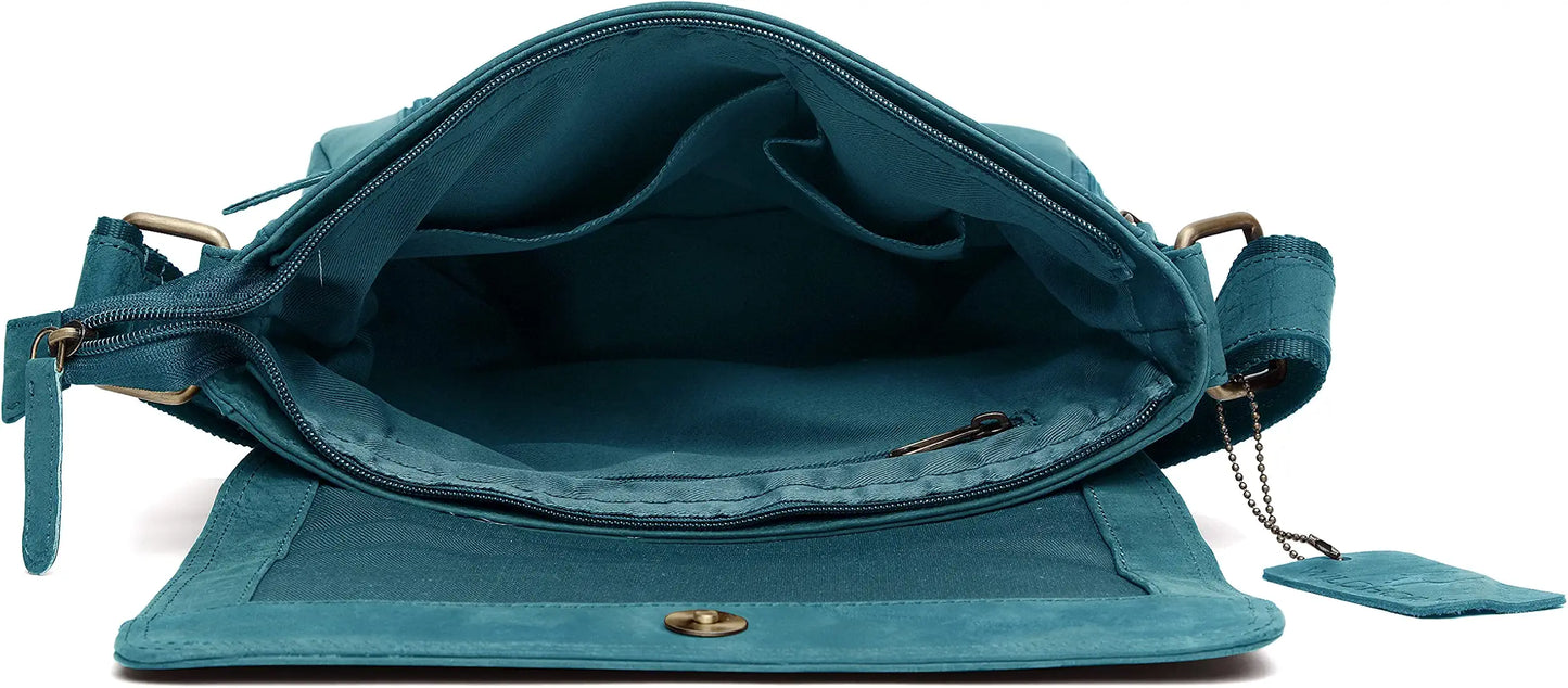 WildHorn Leather 11 inch Sling Messenger Bag for Men I Multipurpose Crossbody Bag I Travel Bag with Adjustable Strap