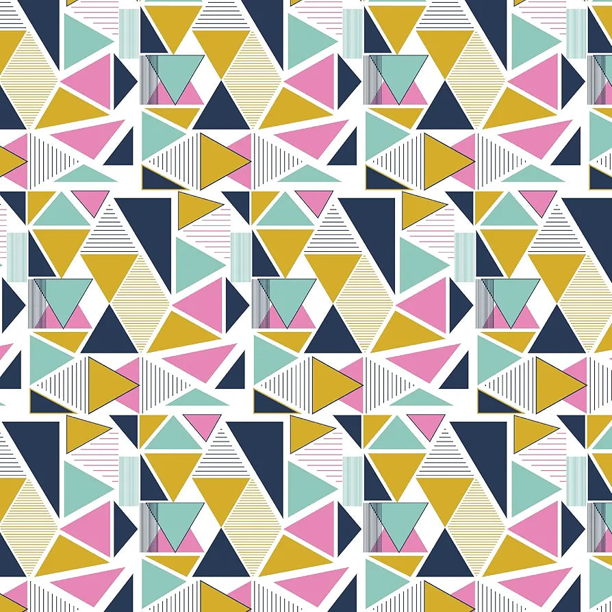 Divine Casa Double Size Bedsheet for Double Bed 144 TC Pure Cotton Queen Size with 2 Pillow Covers Geometric Colour Multicolor