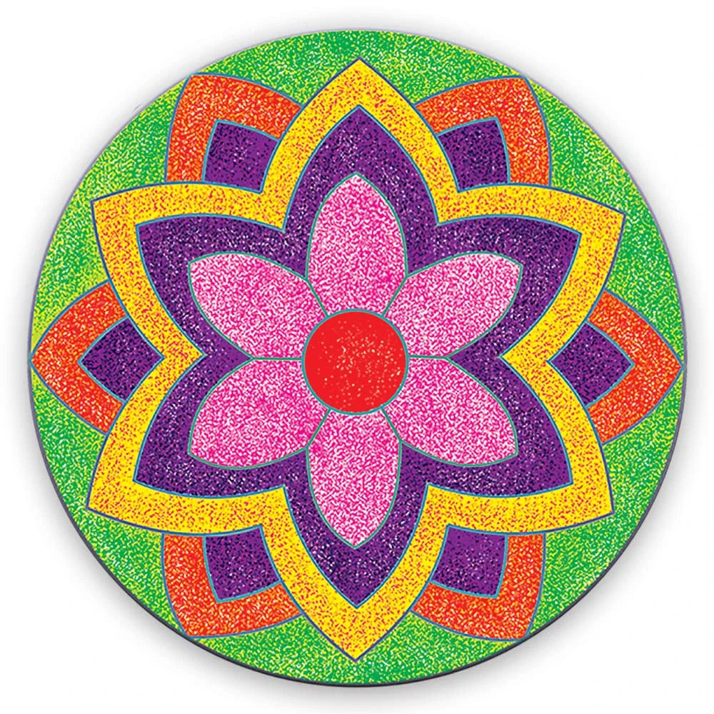 Toykraft: Sand Art Kit Rangoli Mandala Jr., Sand Art Activity Kit for Kids, Art and Craft, Gift Item for 3 Year olds ,Paper, Multicolor