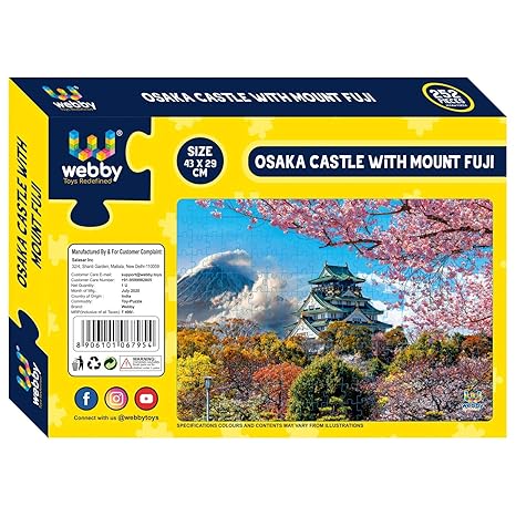 Webby Kids Osaka Castle with Mount Fuji Jigsaw Puzzle 252 Pieces