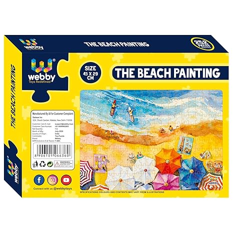 Webby Kids The Beach Painting Jigsaw Puzzle, 252 Pieces