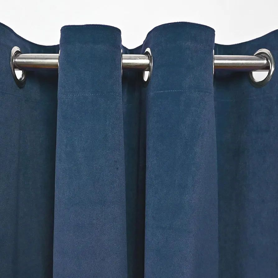 Divine Casa Velvet Blackout Curtain 5 Feet Premium Thermal Insulated & Noise Reducing Room Darkening Window Panel for Home & Office (Pack of 1)