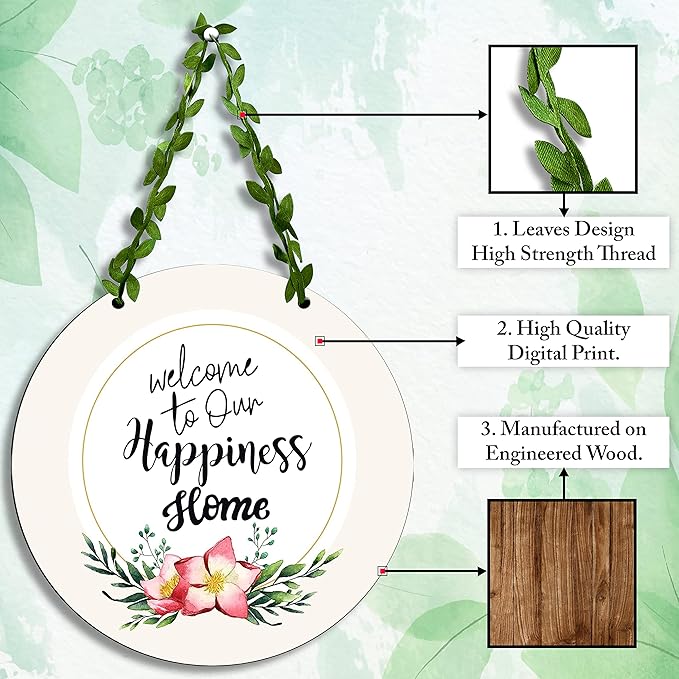Sehaz Artworks Home Decor Items for Living Room Welcome Home Wall Hanging Only Wall -1-0020