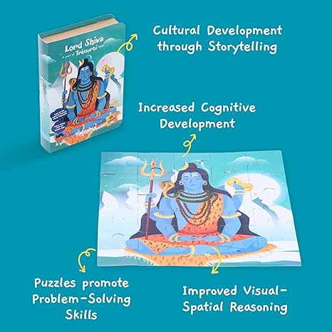 Toynama Educational Toys for Kids Shiva 25 Pcs Jigsaw Puzzles Ages 2+ Cultural Interactive