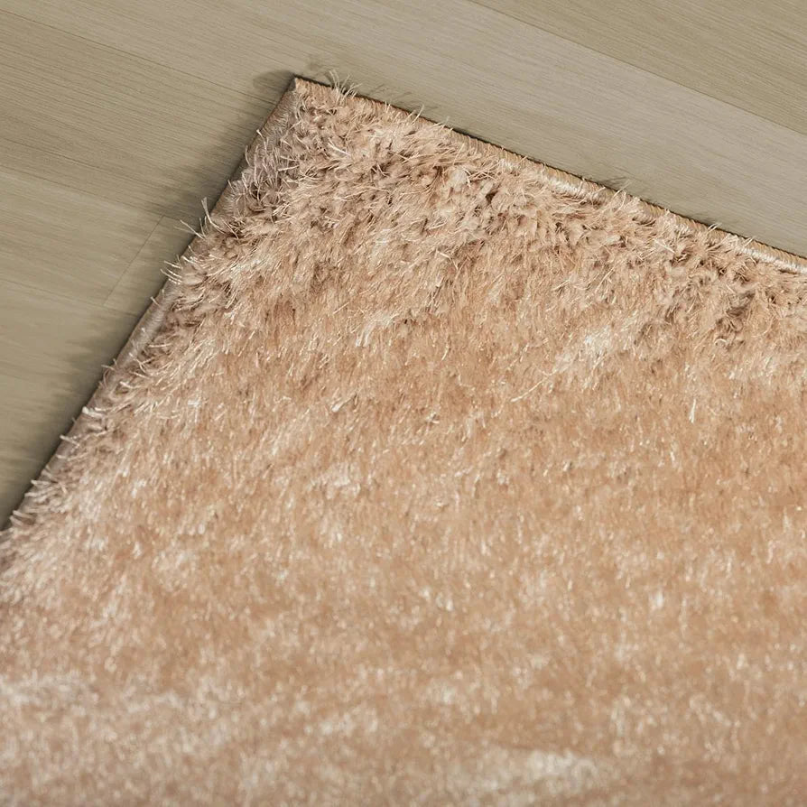 Ishro Home Premium Fuzzy Shag Carpet for Hall Rugs for Living Room Carpets for Living Room Colour Elegant Beige