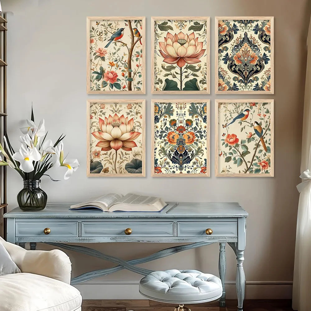 Kotart Traditional Indian Wall Art Nature Poster for Living Room Framed Art 4