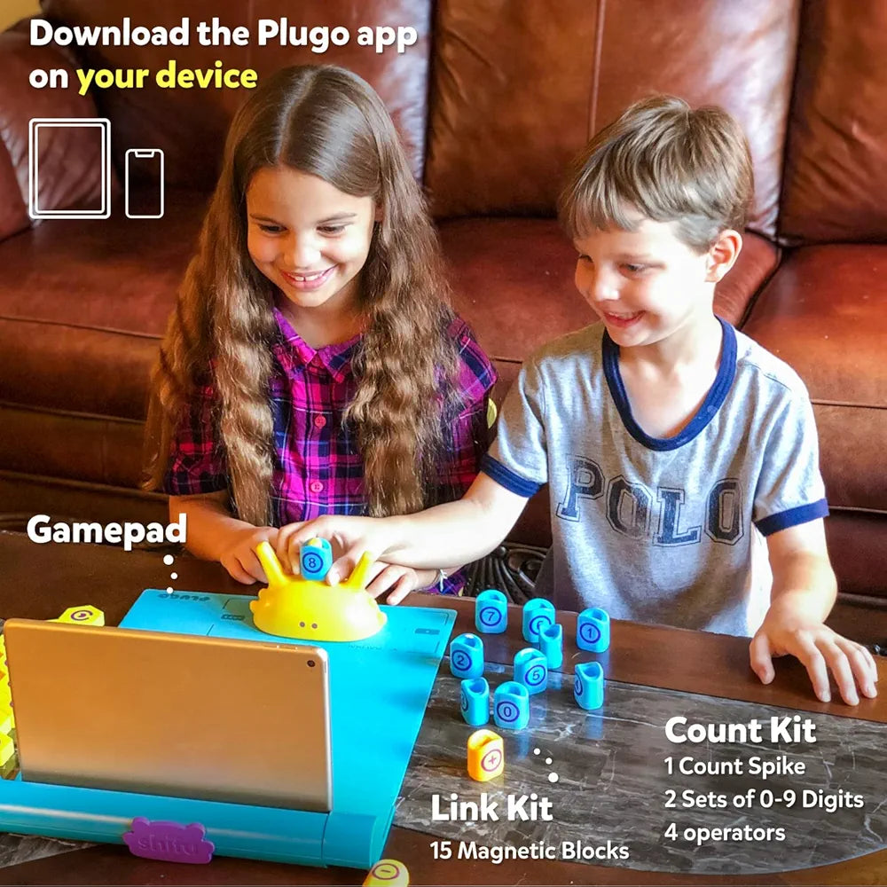 Shifu Plugo STEM Wiz Pack AR-Powered Toy with Count and Link Kit for Kids - Math Puzzles Challenges Fun Learning, Interactive Game