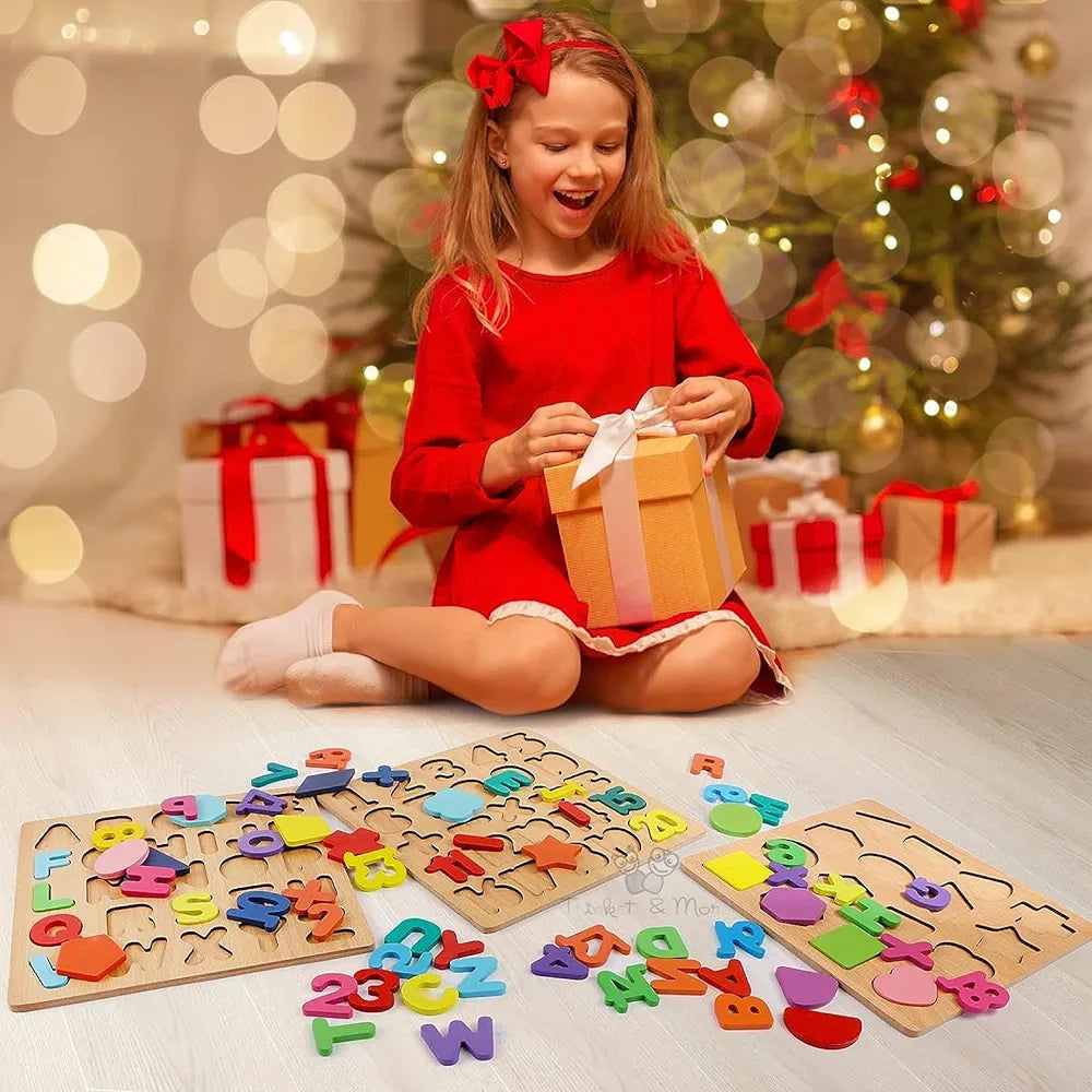 Trinkets & More 123 Numbers Puzzles Game Learning Board Maths Toy for Toddlers Preschoolers Early Educational 2+ Years