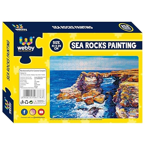 Webby Sea Rocks Painting Jigsaw Puzzle 252 Pieces