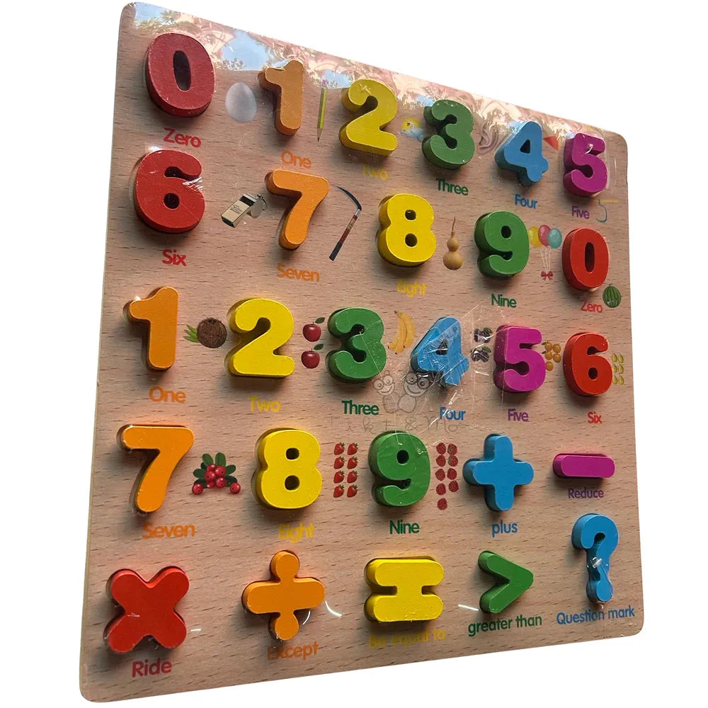 Trinkets & More 123 Numbers Puzzles Game Learning Board Maths Toy for Toddlers Preschoolers Early Educational 2+ Years
