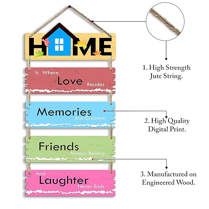 Sehaz Artworks Wooden Wall Hangings for Home Decoration Home Decor Items for Living Room - 5-0004