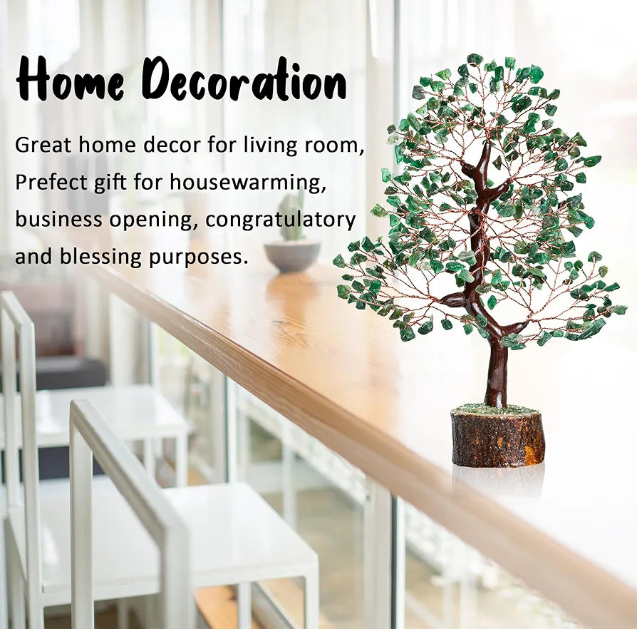 Bezavo Green Aventurine Crystal Tree Feng Shui Copper Wire
