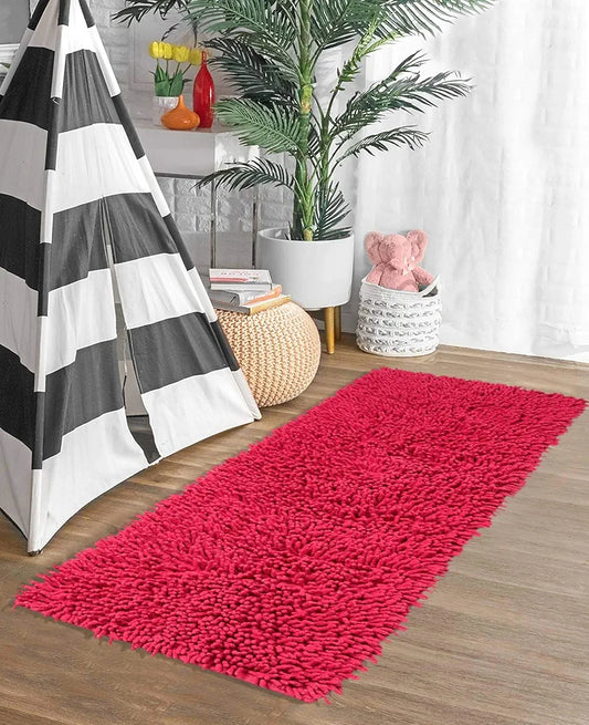 Saral Home Shaggy Soft Cotton Durable & Washable Multipurpose Runner