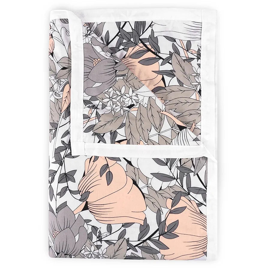 Divine Casa Floret 100% Cotton Single Dohar 120 GSM Soft & Lightweight Throw Blanket Colour Griffin