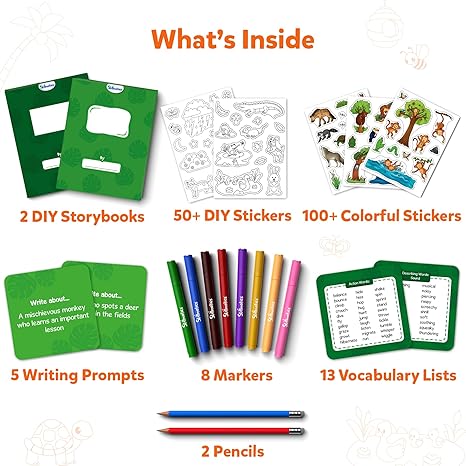 Skillmatics Storybook Art Kit Animal Adventures for Kids Write & Create Storybooks