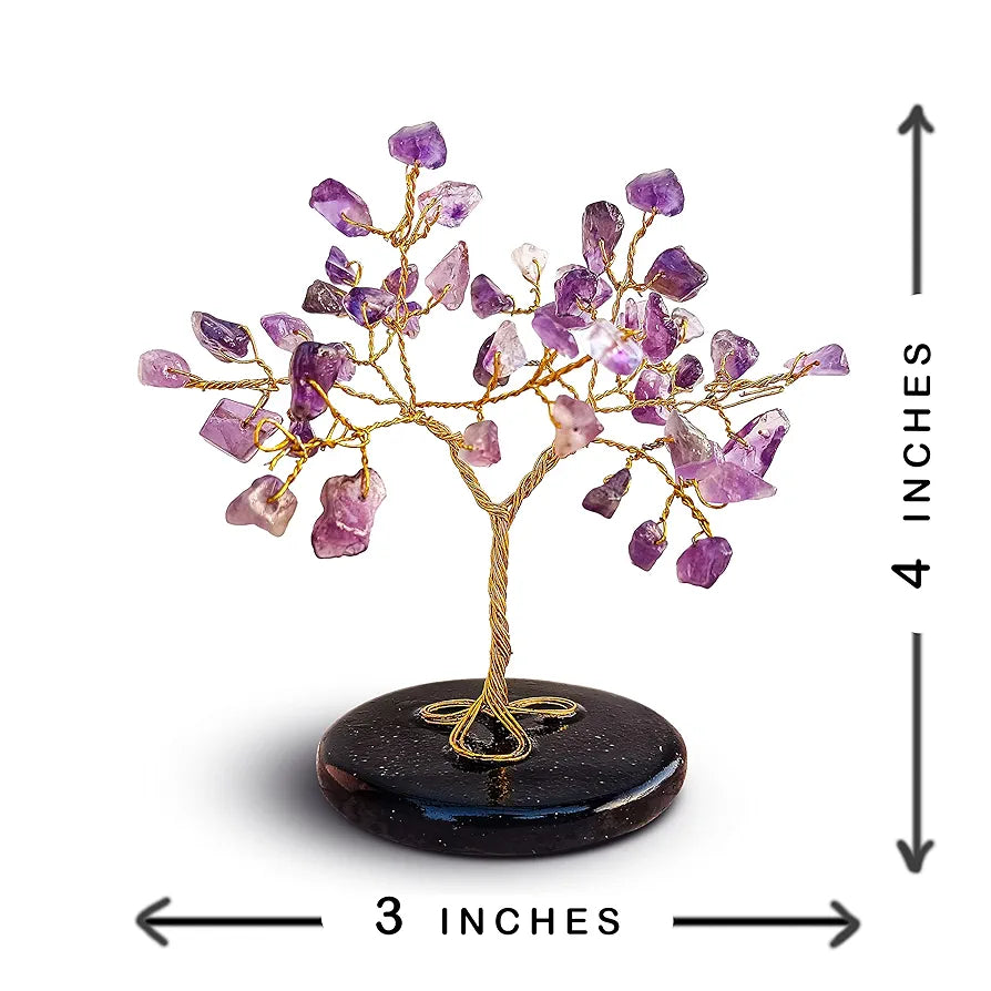 Reikved Amethyst Tree - Crystal Tree for Good Luck