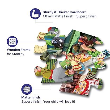 The Puzzl Co- Innovative Educational Jigsaw Puzzle for Kids for Baby Learning Indian Culture
