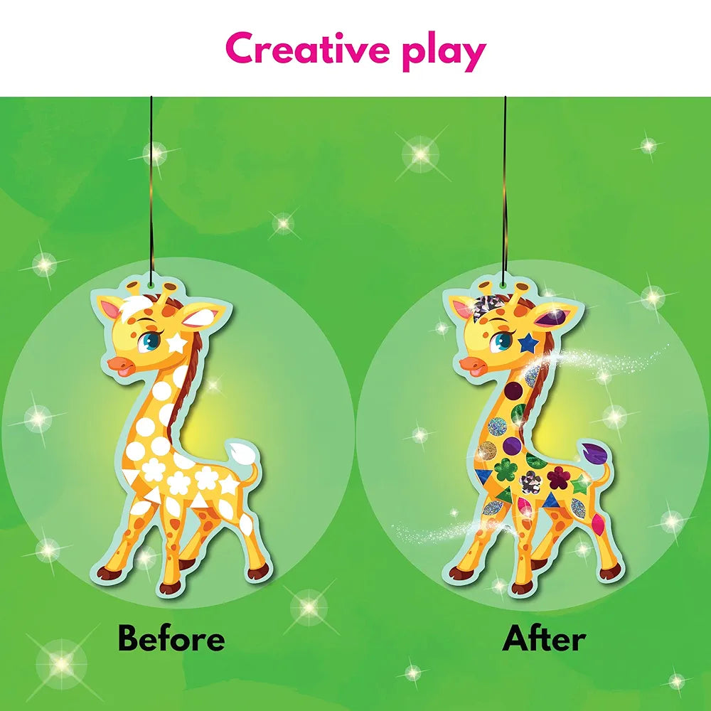SparkLPlay Paper Art & Craft Kit, Foil Fun Activity. Birthday Gift For Girls & Boys Ages 4 To 9. Theme Danglers 6,Color Foils 40+,Stickers 190+. Foil Mosaic Craft. ,Multicolor