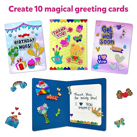 Skillmatics Art & Craft Activity Foil Fun Card Making Set No Mess Art for Kids
