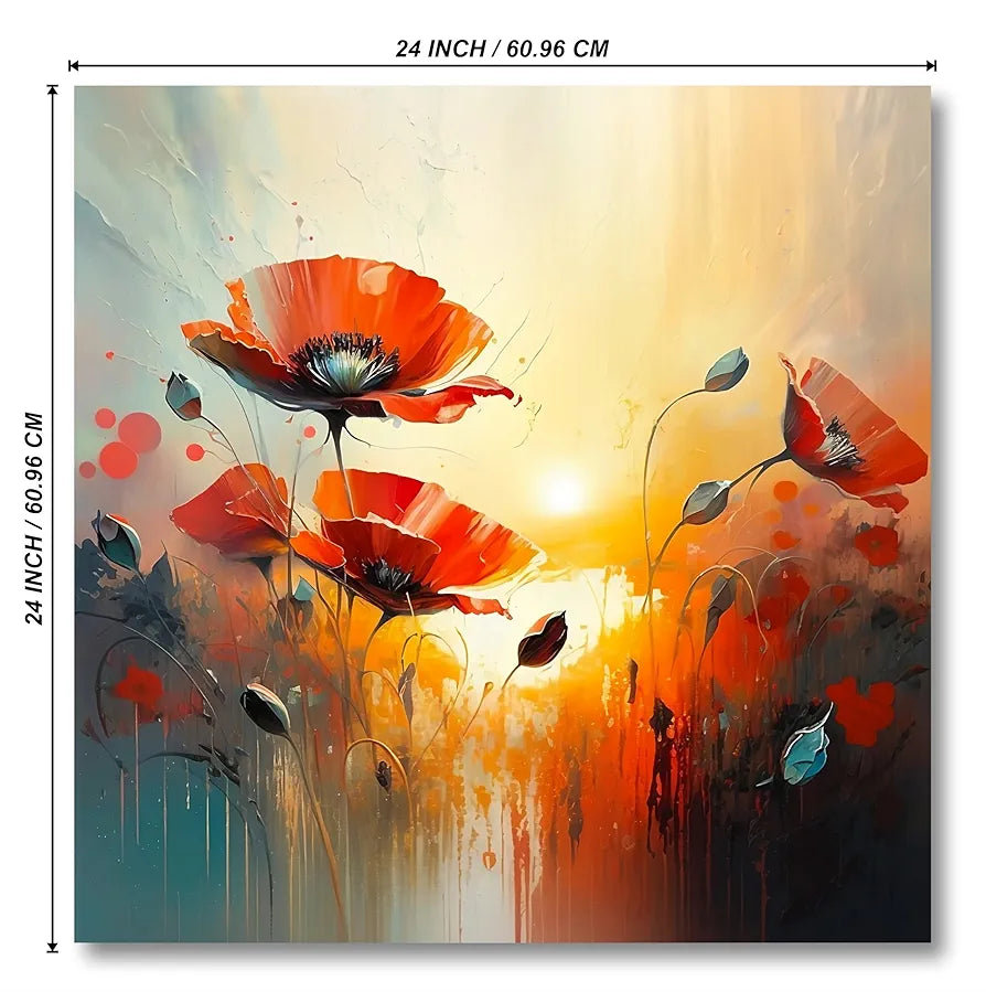 Livin'luxe Paintings Flower Modern Art Canvas Home Decor Wall Paintings With Frame Painting CR-280