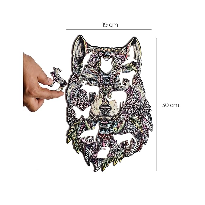 91 Knots Wolf 65 Pieces Wooden Jigsaw Puzzle Games Puzzle Games for Kids | Puzzle for 5 Year Old Kids