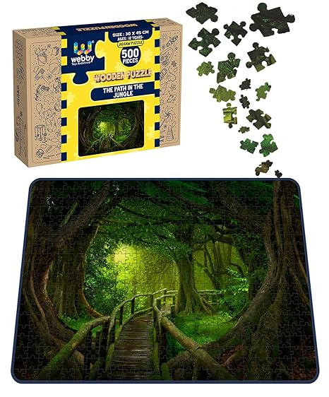 Webby Kids The Path in The Jungle Wooden Jigsaw Puzzle 500 Pieces