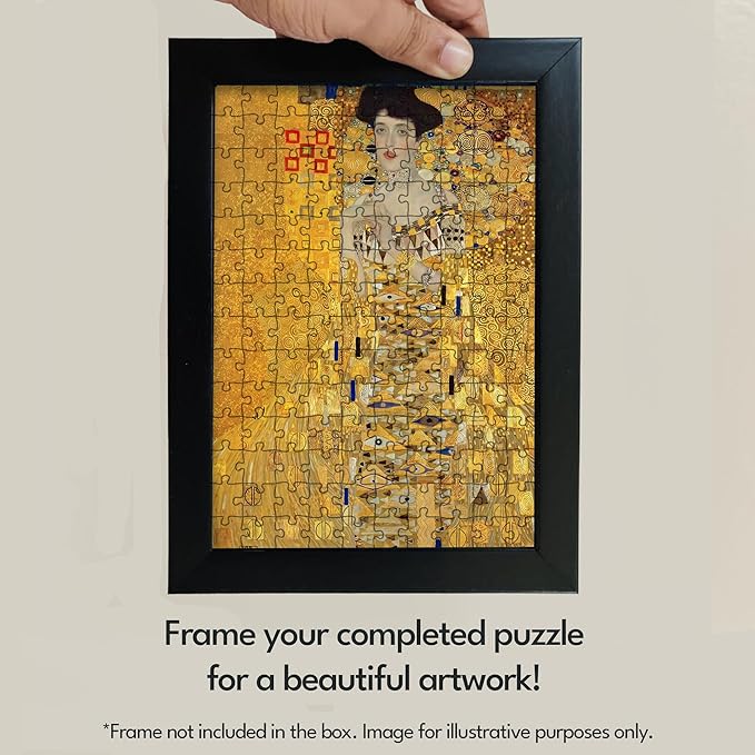91knots the Lady in Gold by Gustav Klimt Wooden Jigsaw Puzzle (140 Pieces) for Adults and Kids | Hokusai's Artwork