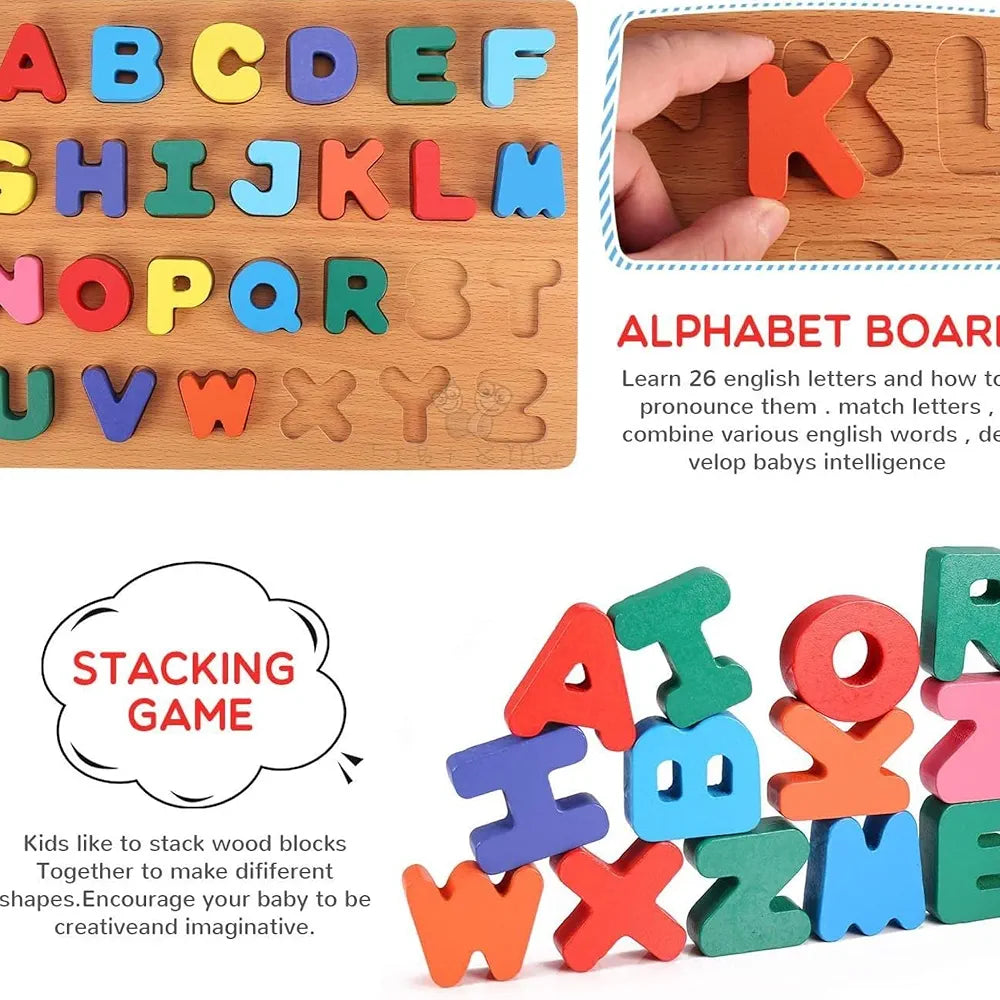 Trinkets & More ABC Capital Alphabet Letter Puzzles Game Board for Toddlers Kids Educational Learning Toys 2+Years