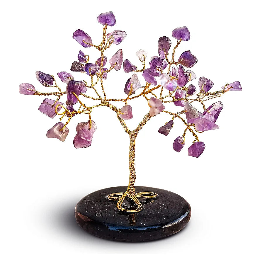 Reikved Amethyst Tree - Crystal Tree for Good Luck
