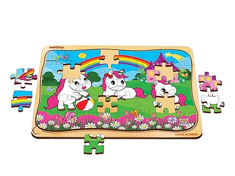 Webby Unicorn Wooden Jigsaw Puzzle 40pcs