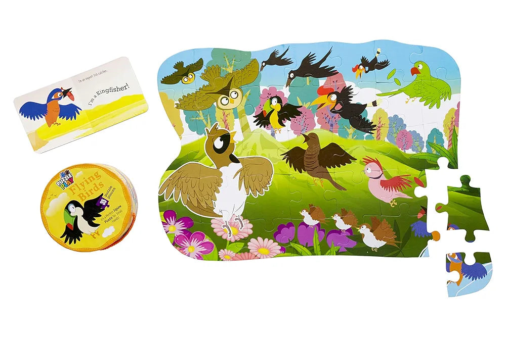 The Book Tree Flying Birds Puzzle Box for Kids I 35 Jigsaw Puzzle Pieces & 1 Storybook I Fun & Education Toy for Children Age 3+ I for Children by Majestic Book Club