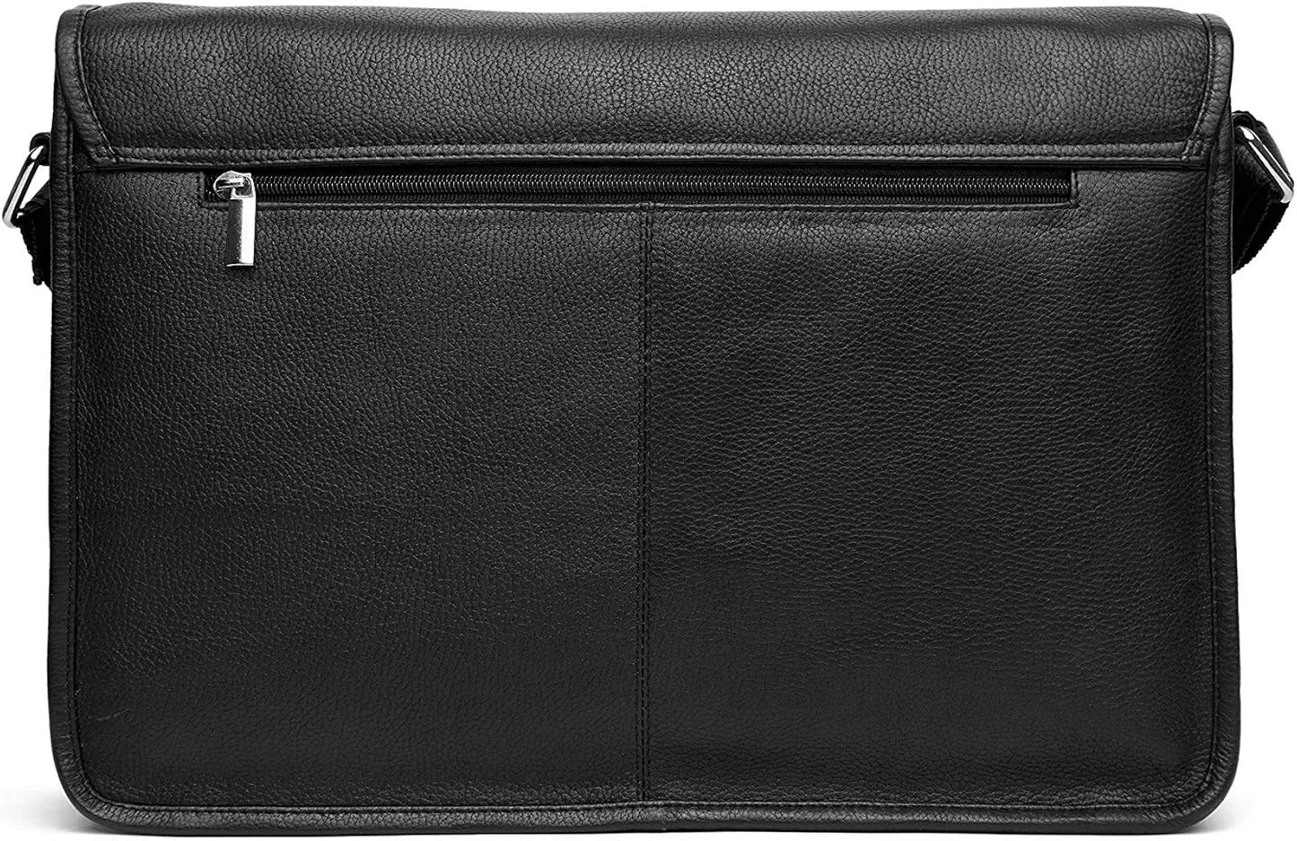WildHorn Urban Edge100% Leather Laptop Messenger Black Men's Bag